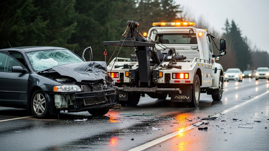 Kaza Yapan Araç Çekimi